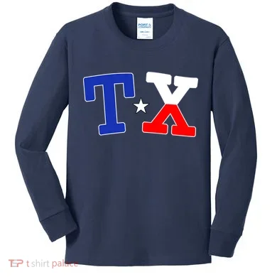 TX Logo Texas State Kids Long Sleeve Shirt