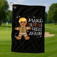 Trump Xmas Make Christmas Great Again Christmas Golf Towel thumb 1