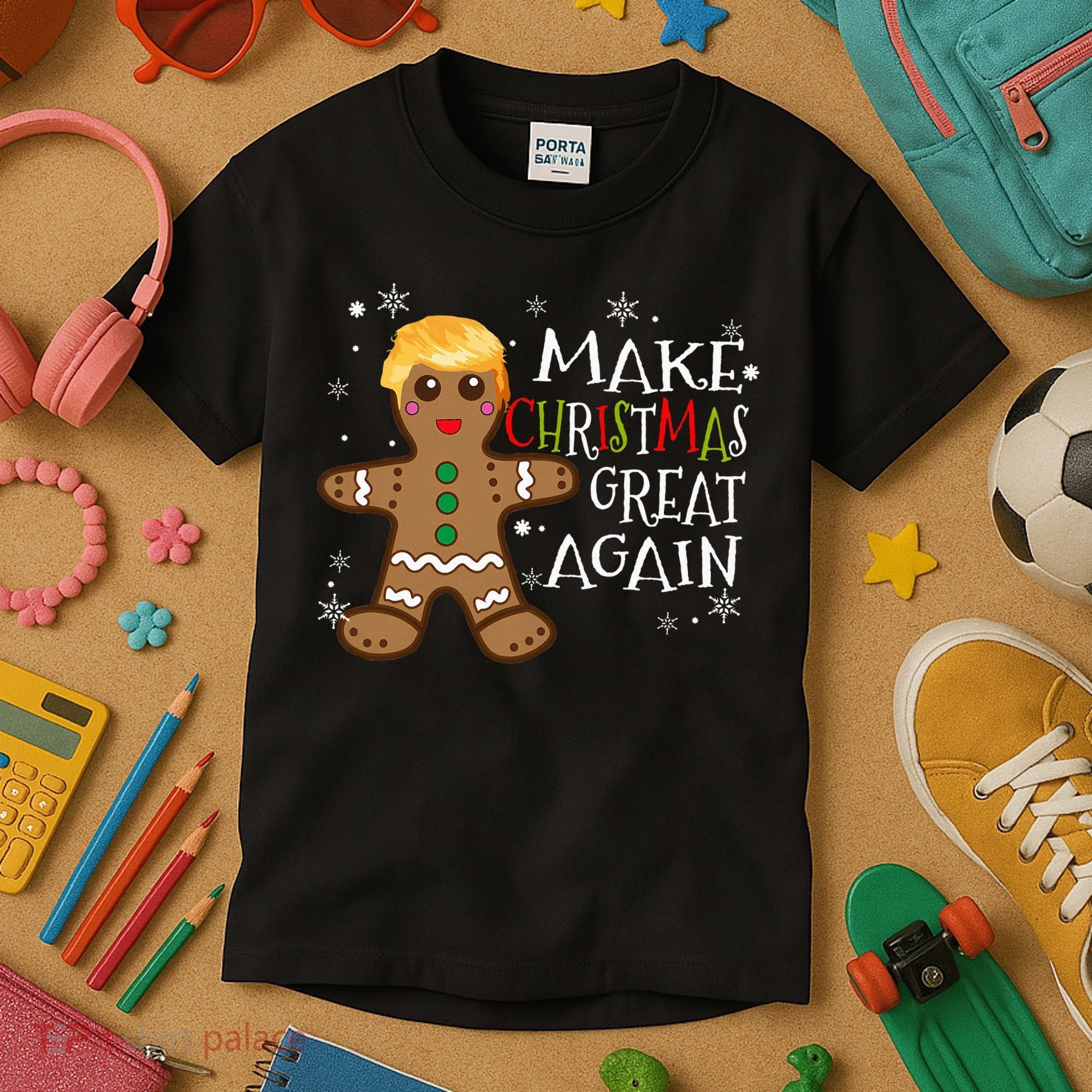 Trump Xmas Make Christmas Great Again Christmas Kids T-Shirt