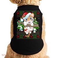 Tiger Xmas Style Ugly Santa Tiger Christmas Gift Doggie Tank thumb 0