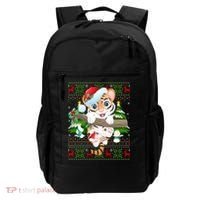 Tiger Xmas Style Ugly Santa Tiger Christmas Gift Backpack thumb 0