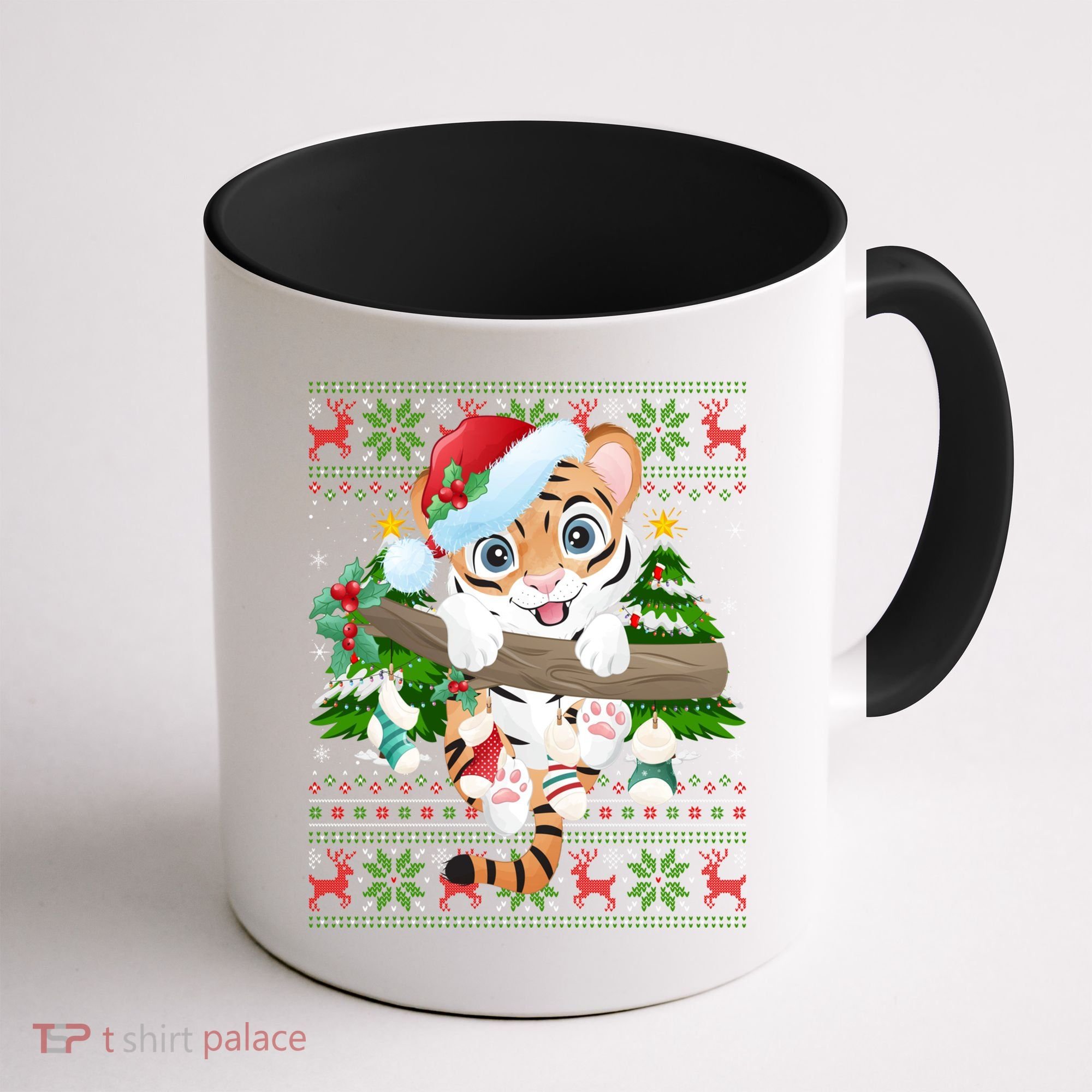 Tiger Xmas Style Ugly Santa Tiger Christmas Gift Coffee Mug