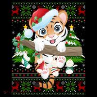 Tiger Xmas Style Ugly Santa Tiger Christmas Gift Coffee Mug thumb 5