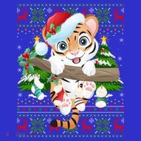 Tiger Xmas Style Ugly Santa Tiger Christmas Gift Apron thumb 3