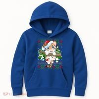 Tiger Xmas Style Ugly Santa Tiger Christmas Gift Kids Hoodie thumb 0
