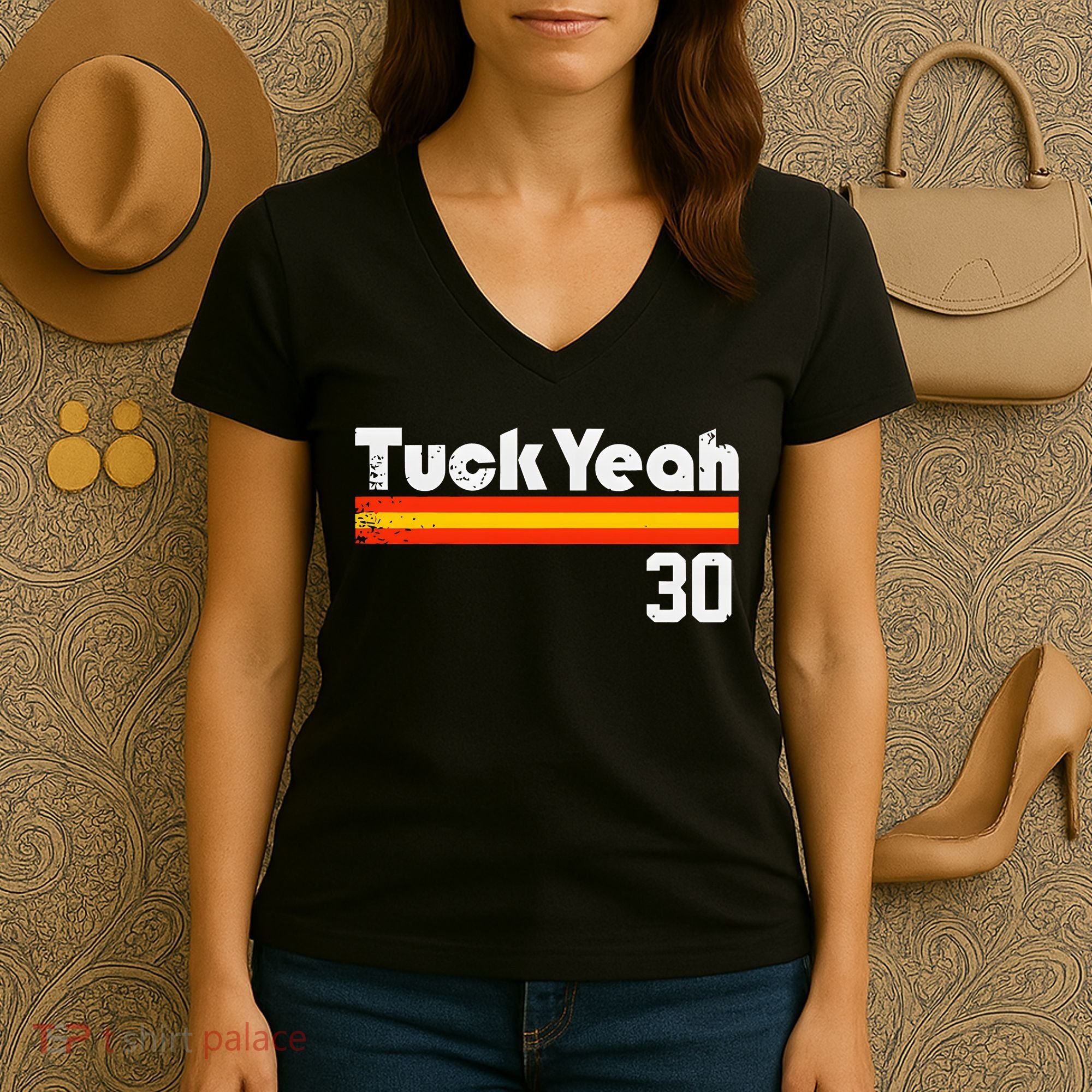 Tuck Yeah 30 Women's V-Neck T-Shirt