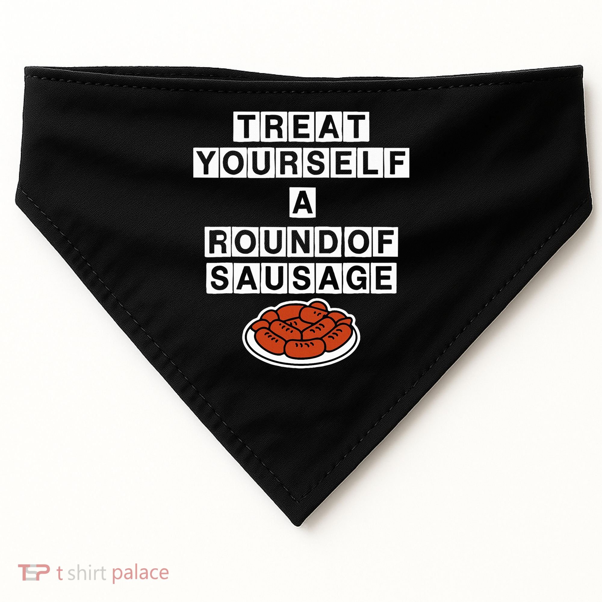 Treat Yourself A Round Of Sausage USA-Made Doggie Bandana