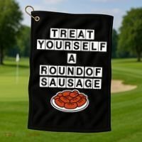 Treat Yourself A Round Of Sausage Golf Towel thumb 1