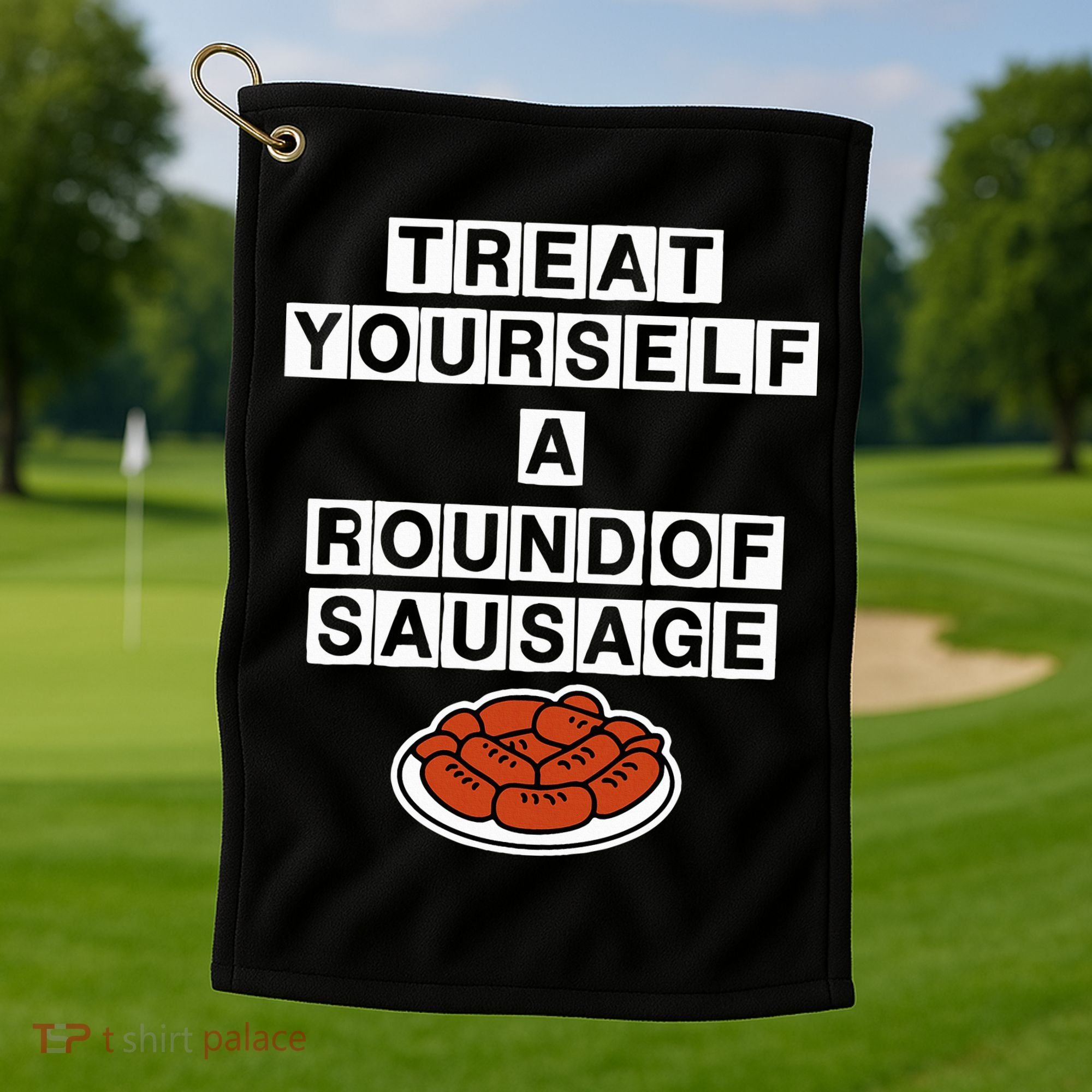 Treat Yourself A Round Of Sausage Golf Towel