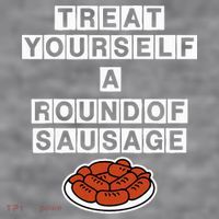 Treat Yourself A Round Of Sausage Women's Racerback Cropped Tank thumb 2