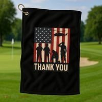 Thank You - American Heroes Golf Towel thumb 1