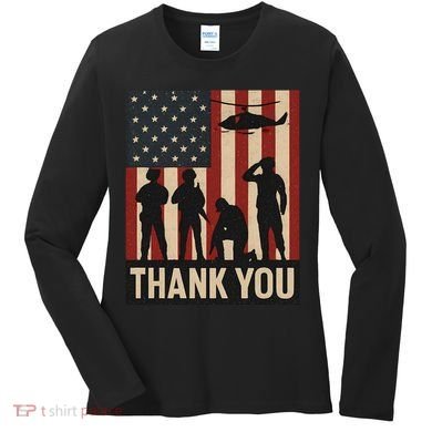 Thank You - American Heroes Women's Long Sleeve Shirt