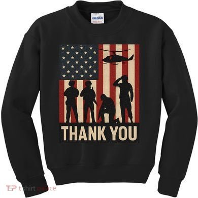 Thank You - American Heroes Kids Sweatshirt