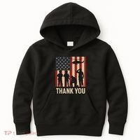 Thank You - American Heroes Kids Hoodie thumb 0