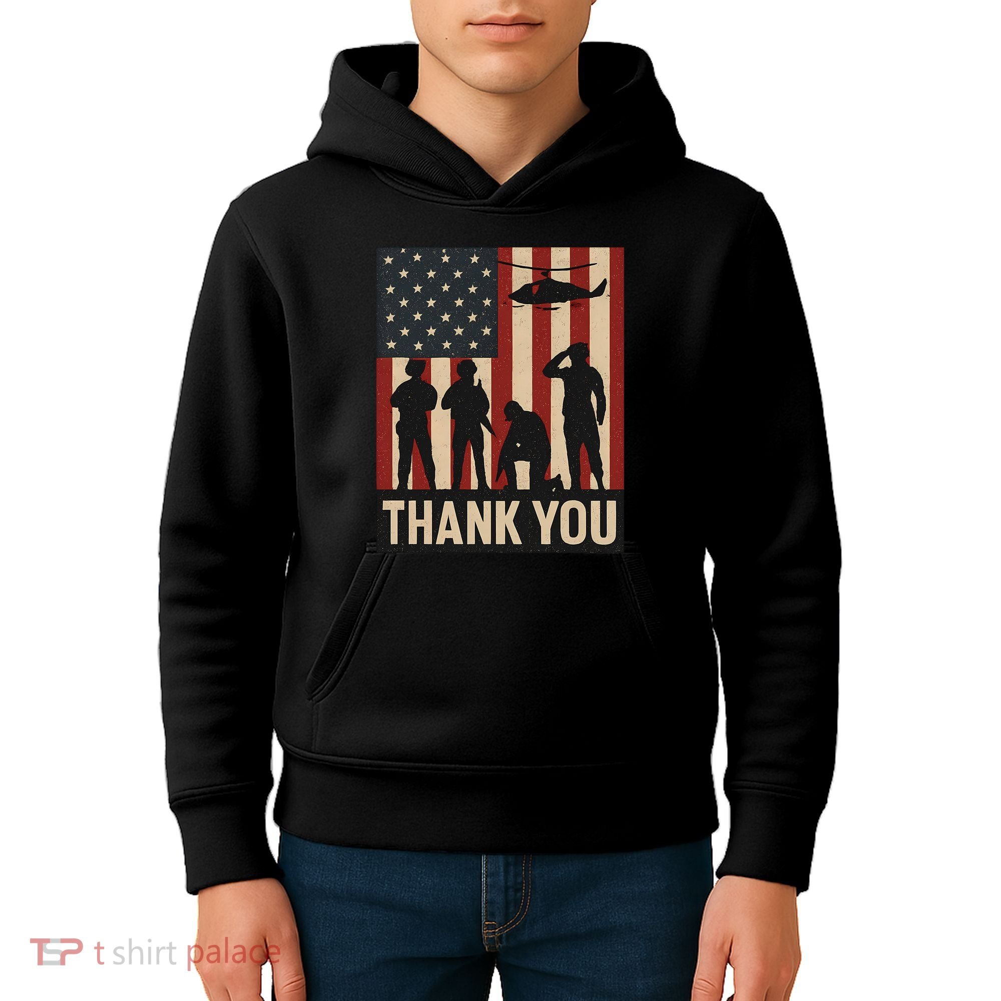 Thank You - American Heroes Kids Hoodie