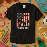 Thank You - American Heroes Kids T-Shirt thumb 3