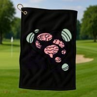 Thank Your Brain Mental Health Golf Towel thumb 1
