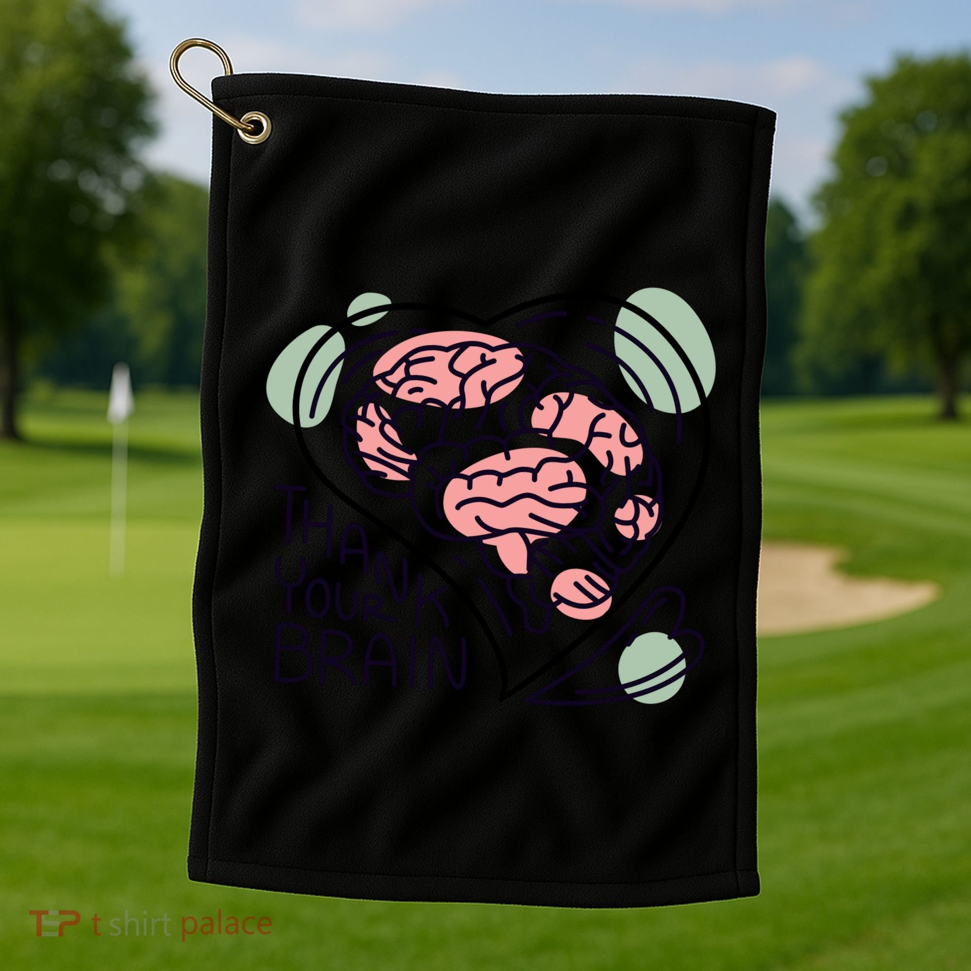 Thank Your Brain Mental Health Golf Towel