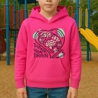 Thank Your Brain Mental Health Kids Hoodie thumb 2