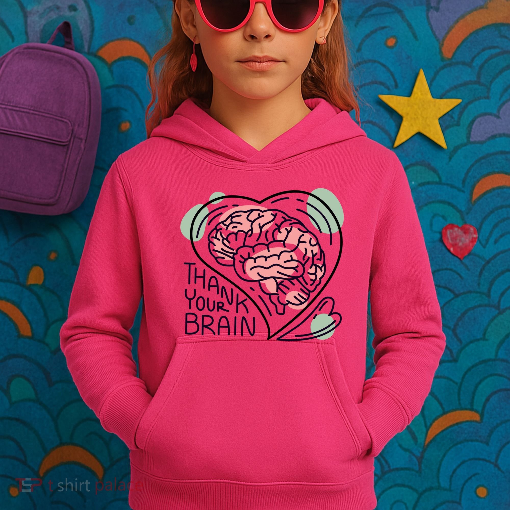Thank Your Brain Mental Health Kids Hoodie