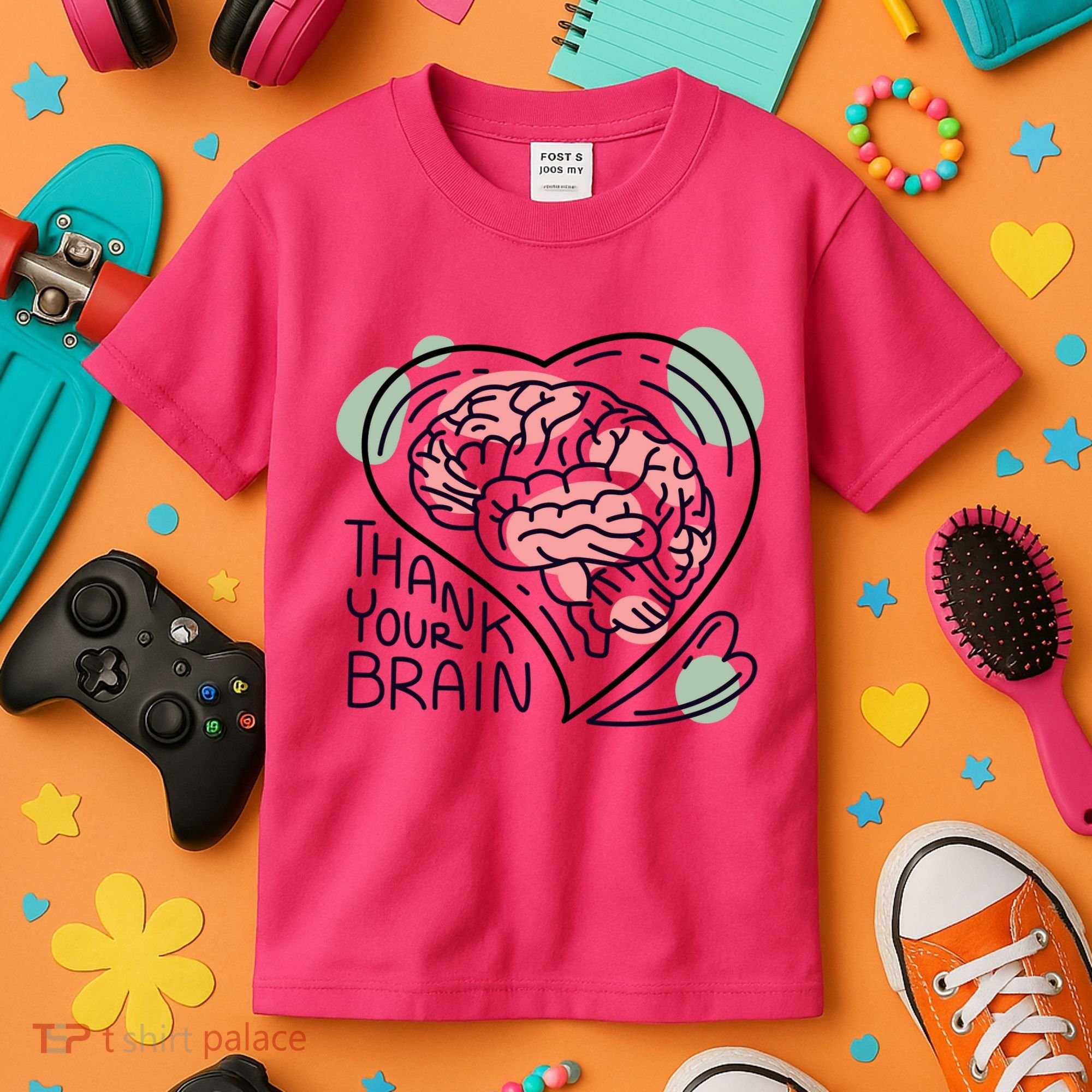Thank Your Brain Mental Health Kids T-Shirt