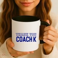 Thank You Coach K Basketball Coffee Mug thumb 3