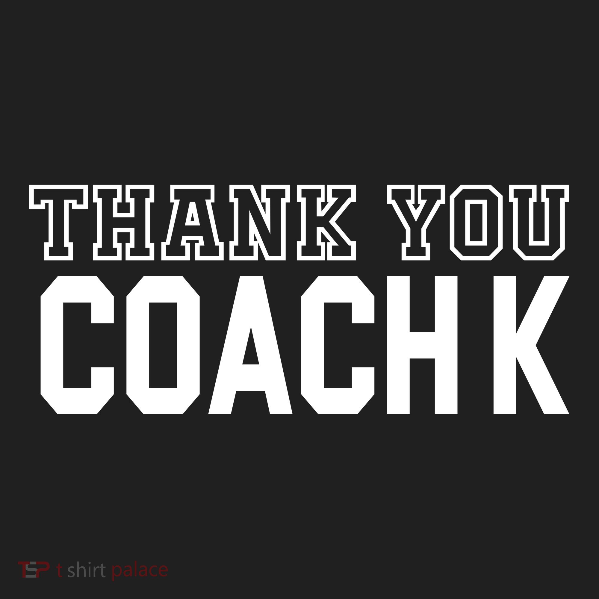 Thank You Coach K Basketball Tumbler