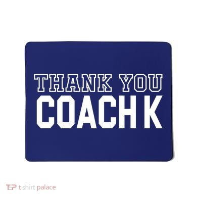 Thank You Coach K Basketball Mousepad