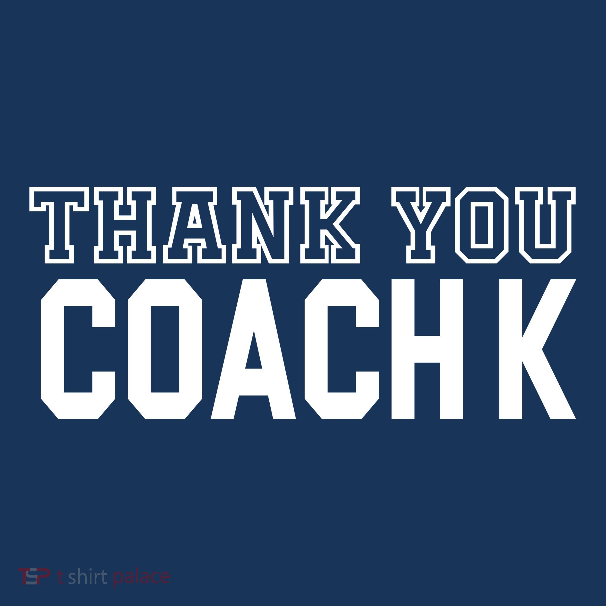 Thank You Coach K Basketball Women's Tank Top