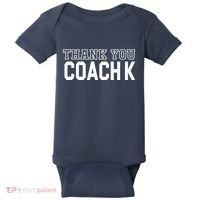 Thank You Coach K Basketball Baby Bodysuit thumb 0