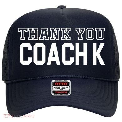 Thank You Coach K Basketball Hat