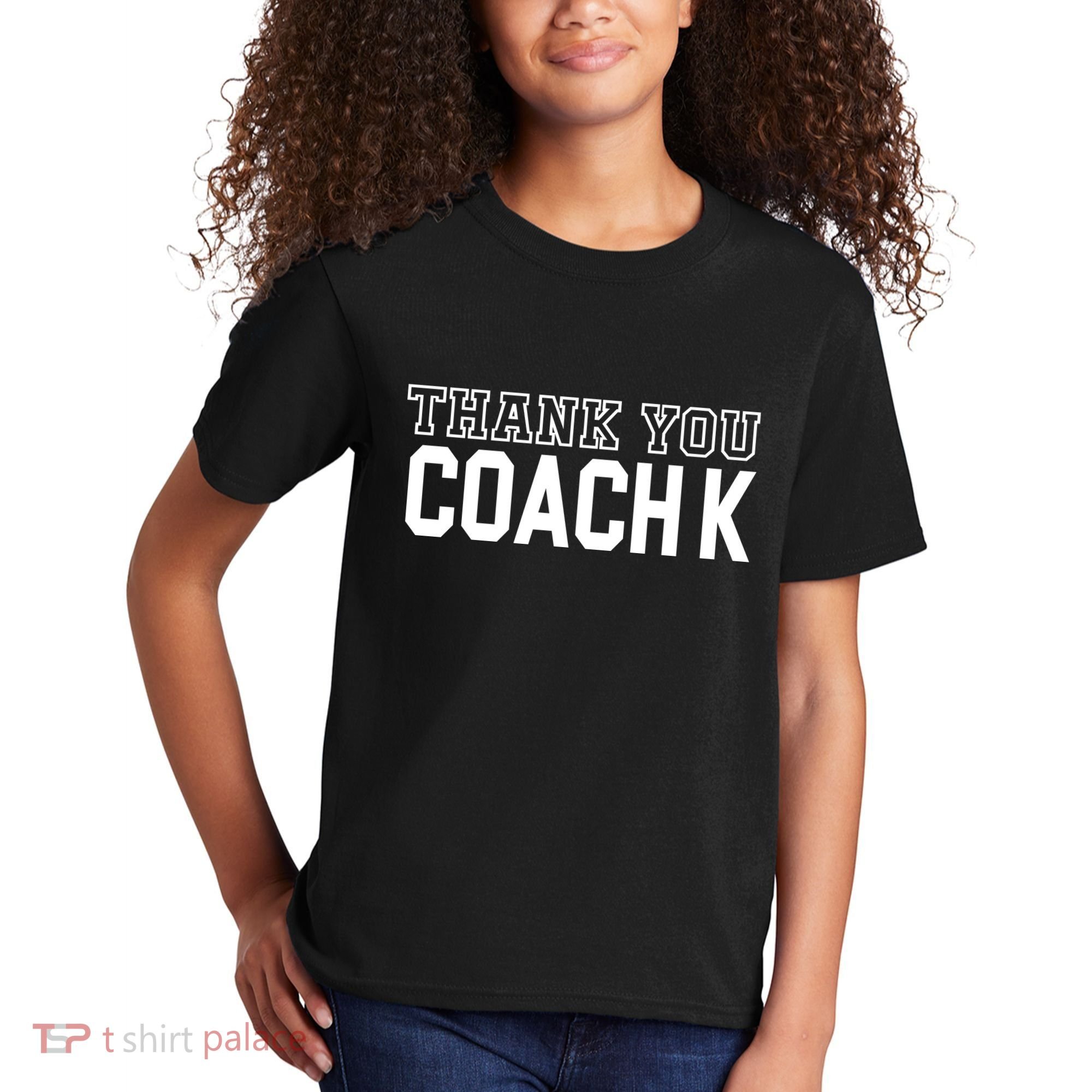 Thank You Coach K Basketball Kids T-Shirt