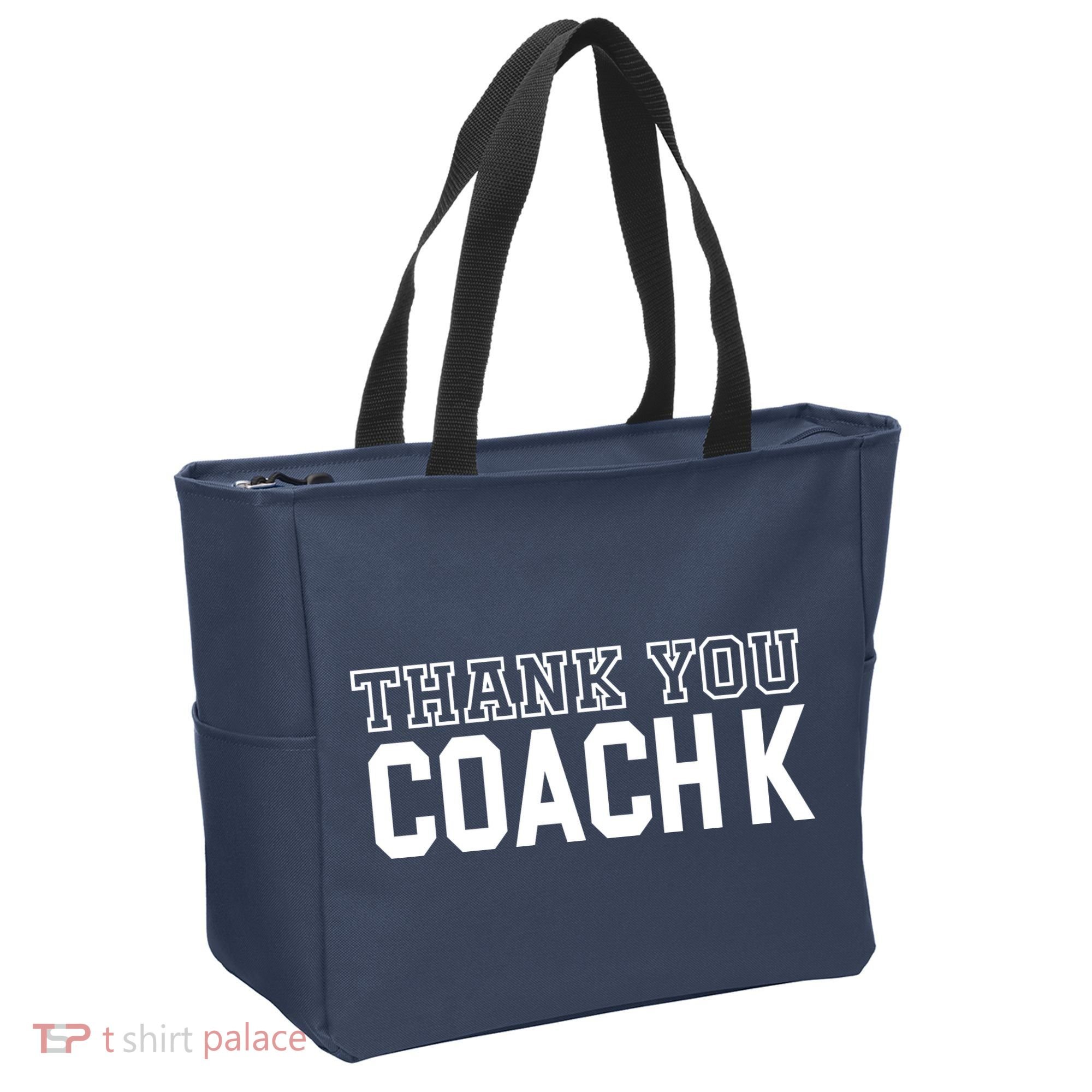 Thank You Coach K Basketball Tote Bag