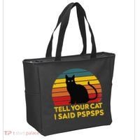 Tell Your Cat I Said Pspsps Funny Saying Cat Lovers Tote Bag thumb 2
