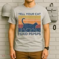 Tell Your Cat I Said Pspsps Cat Lover Vintage T-Shirt thumb 6