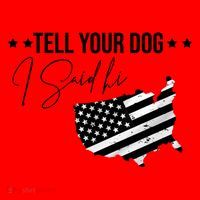 Tell Your Dog I Said Hi Grey Style American Flag Santa Hat thumb 1
