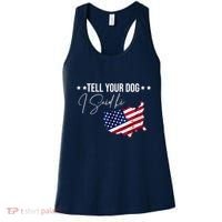 Tell Your Dog I Said Hi US American Flag Women's Tank Top thumb 0