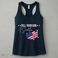 Tell Your Dog I Said Hi US American Flag Women's Tank Top thumb 3