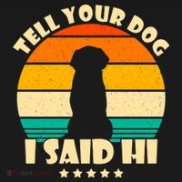 Tell Your Dog I Said Hi Funny Retro Bucket Hat thumb 4