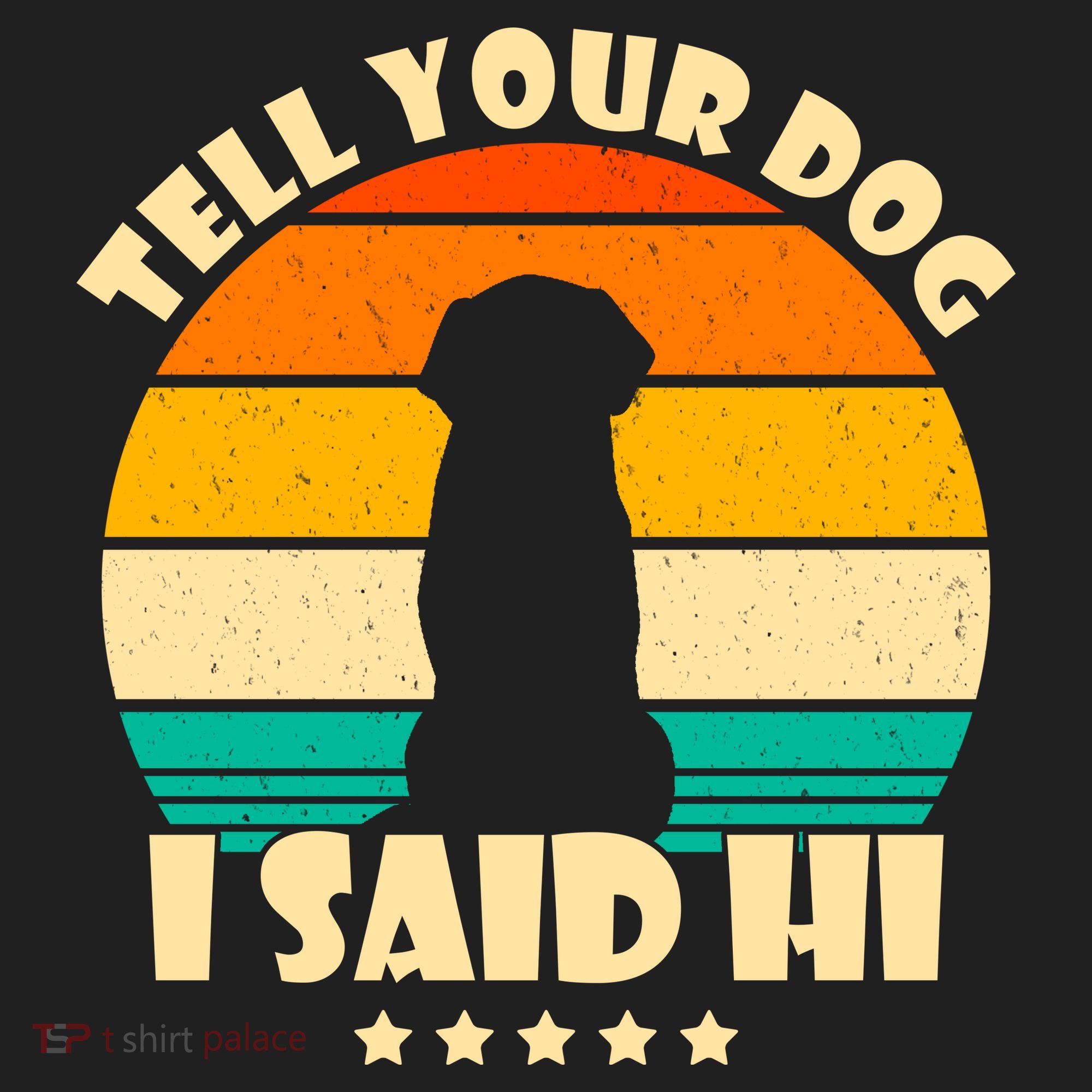 Tell Your Dog I Said Hi Funny Retro Golf Towel