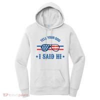 Tell Your Dog I Said Hi Funny USA Retro Shades Women's Hoodie thumb 0