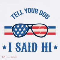Tell Your Dog I Said Hi Funny USA Retro Shades Women's Hoodie thumb 2