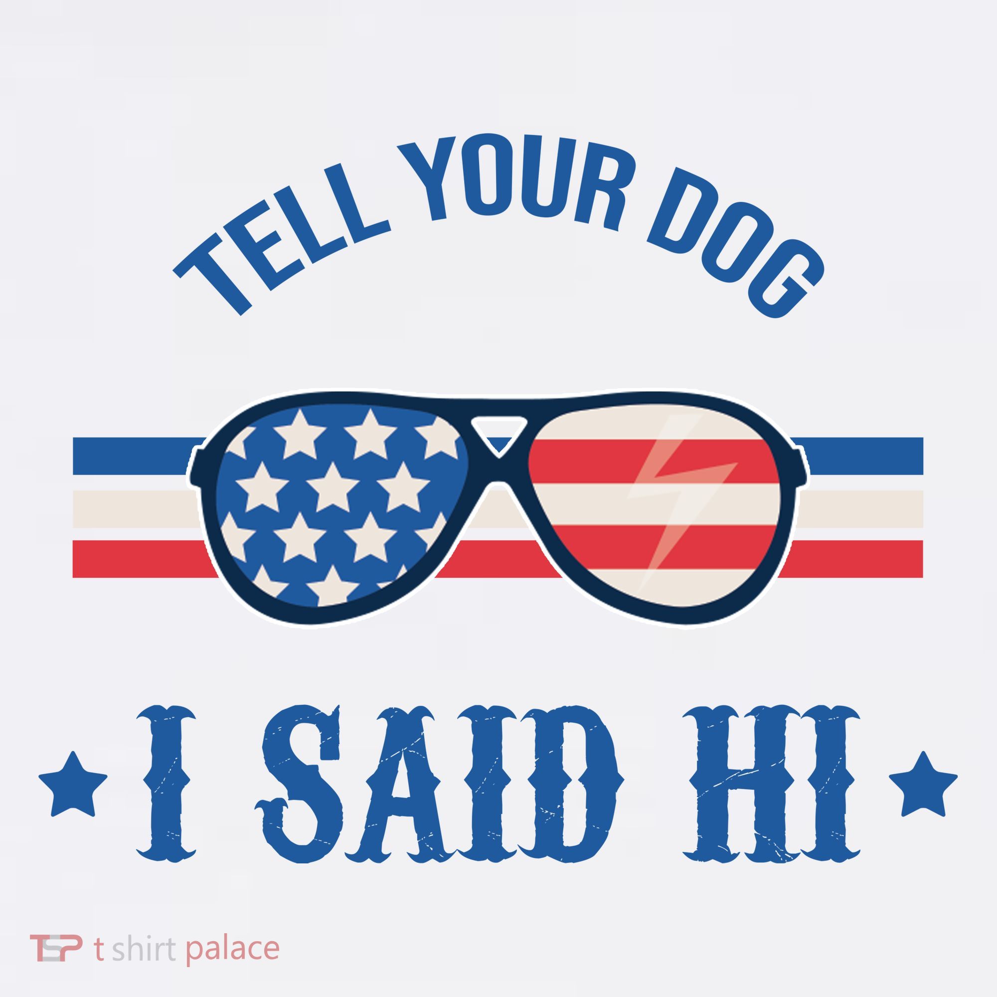 Tell Your Dog I Said Hi Funny USA Retro Shades Women's Tank Top