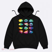 Tye Dye Colorful Hippy Lips Hoodie thumb 0