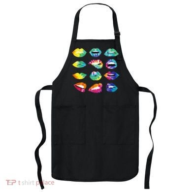 Tye Dye Colorful Hippy Lips Apron