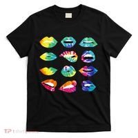 Tye Dye Colorful Hippy Lips T-Shirt thumb 0