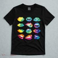 Tye Dye Colorful Hippy Lips T-Shirt thumb 5