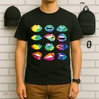 Tye Dye Colorful Hippy Lips T-Shirt thumb 6
