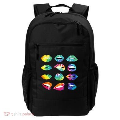 Tye Dye Colorful Hippy Lips Backpack