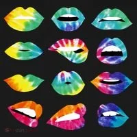 Tye Dye Colorful Hippy Lips Bucket Hat thumb 4